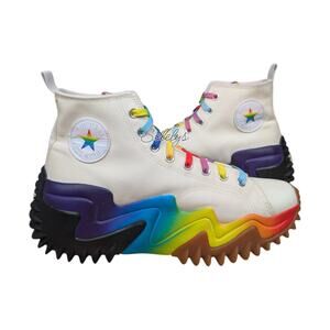 Converse Run Star Motion High Top Pride Platform Sneaker Mens 12 Womens 13.5
